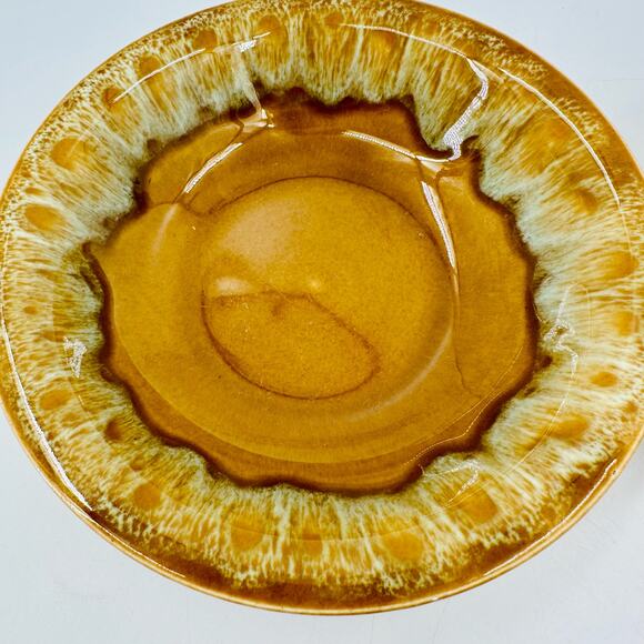 2 Vintage 1960s Canonsburg Pottery Butterscotch Ironstone Dessert Bowls 6" small - Picture 3 of 7